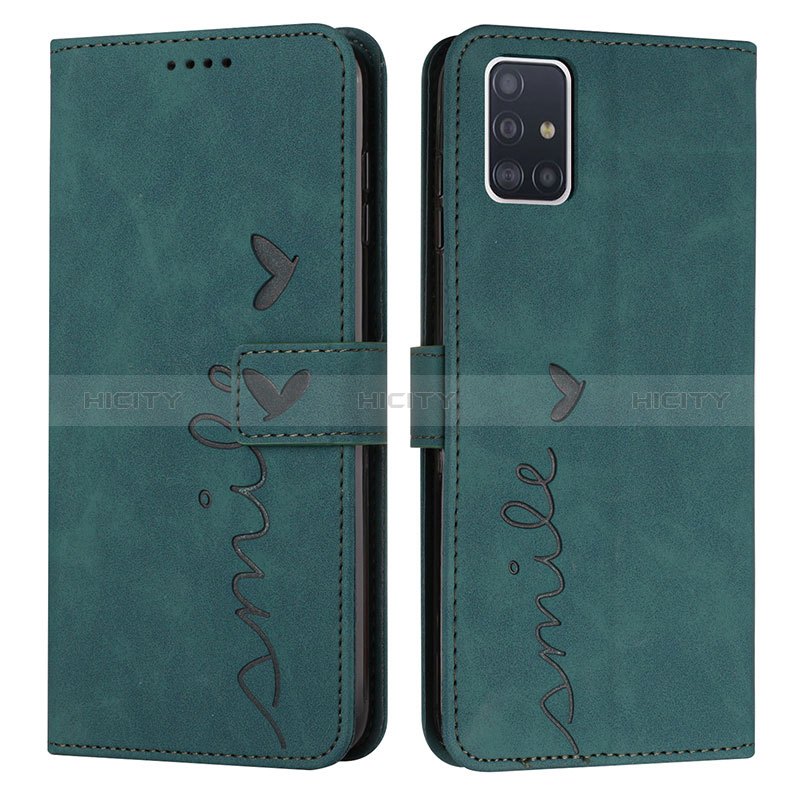 Custodia Portafoglio In Pelle Cover con Supporto Y03X per Samsung Galaxy A51 5G Verde