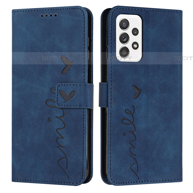 Custodia Portafoglio In Pelle Cover con Supporto Y03X per Samsung Galaxy A53 5G Blu