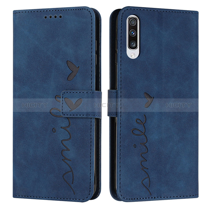 Custodia Portafoglio In Pelle Cover con Supporto Y03X per Samsung Galaxy A70 Blu