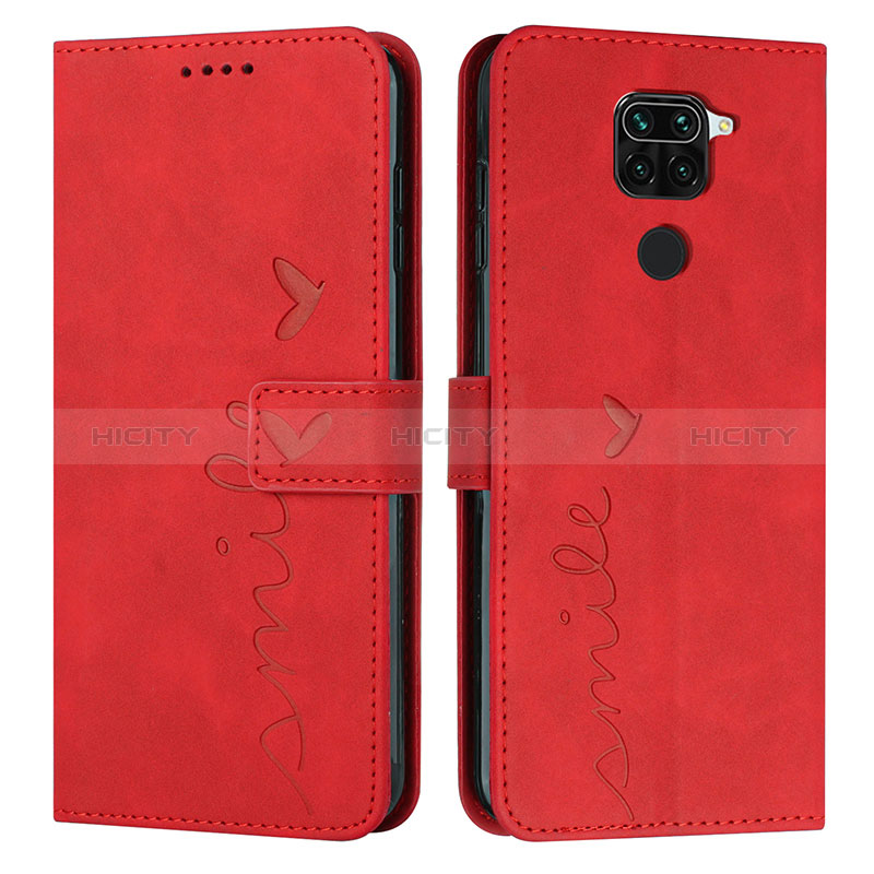 Custodia Portafoglio In Pelle Cover con Supporto Y03X per Xiaomi Redmi Note 9 Rosso
