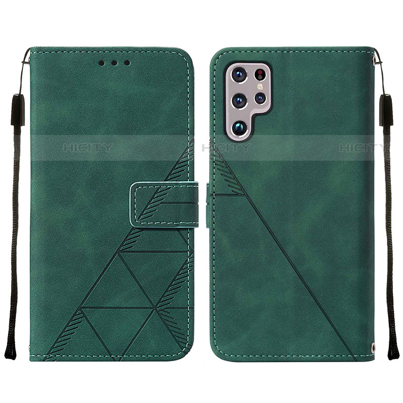 Custodia Portafoglio In Pelle Cover con Supporto Y07B per Samsung Galaxy S21 Ultra 5G Verde