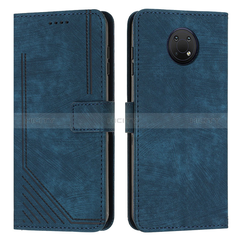 Custodia Portafoglio In Pelle Cover con Supporto Y08X per Nokia G10 Blu