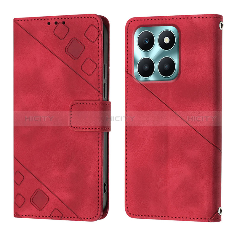 Custodia Portafoglio In Pelle Cover con Supporto YB1 per Huawei Honor X8b