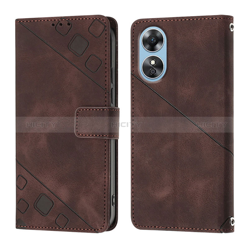 Custodia Portafoglio In Pelle Cover con Supporto YB1 per Oppo A17