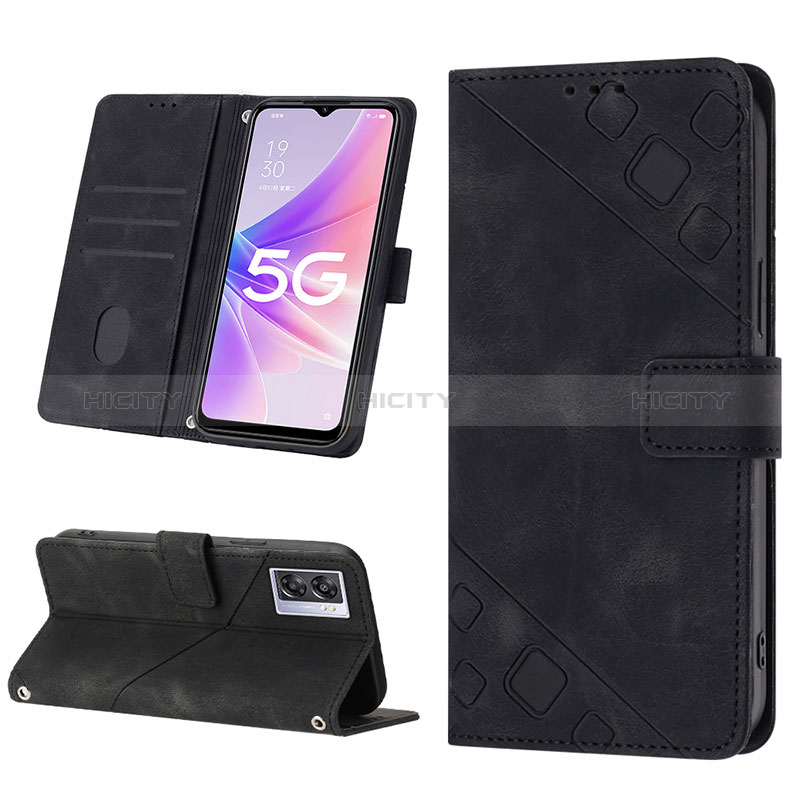 Custodia Portafoglio In Pelle Cover con Supporto YB1 per Oppo A57 5G