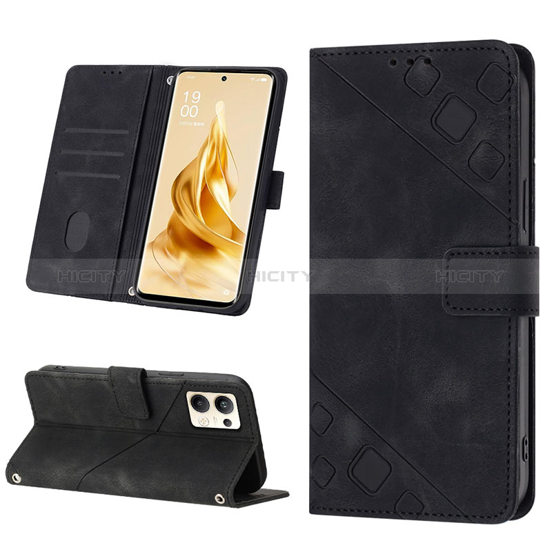 Custodia Portafoglio In Pelle Cover con Supporto YB1 per Oppo Reno9 Pro+ Plus 5G