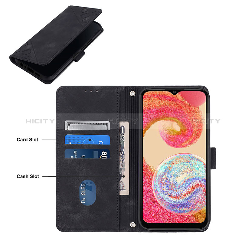 Custodia Portafoglio In Pelle Cover con Supporto YB1 per Samsung Galaxy A04E