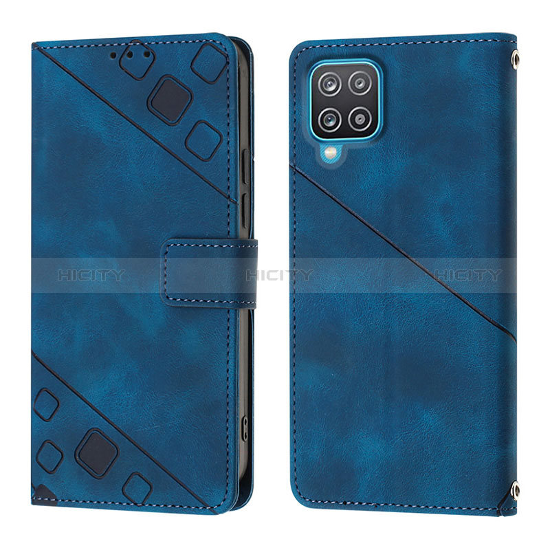 Custodia Portafoglio In Pelle Cover con Supporto YB1 per Samsung Galaxy A12
