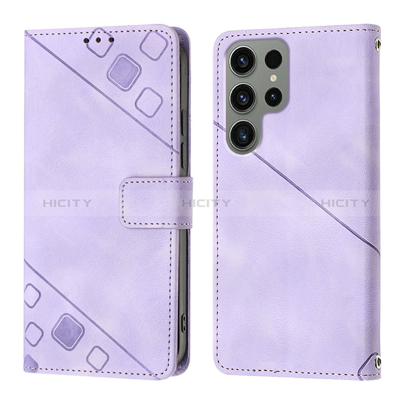 Custodia Portafoglio In Pelle Cover con Supporto YB1 per Samsung Galaxy S23 Ultra 5G