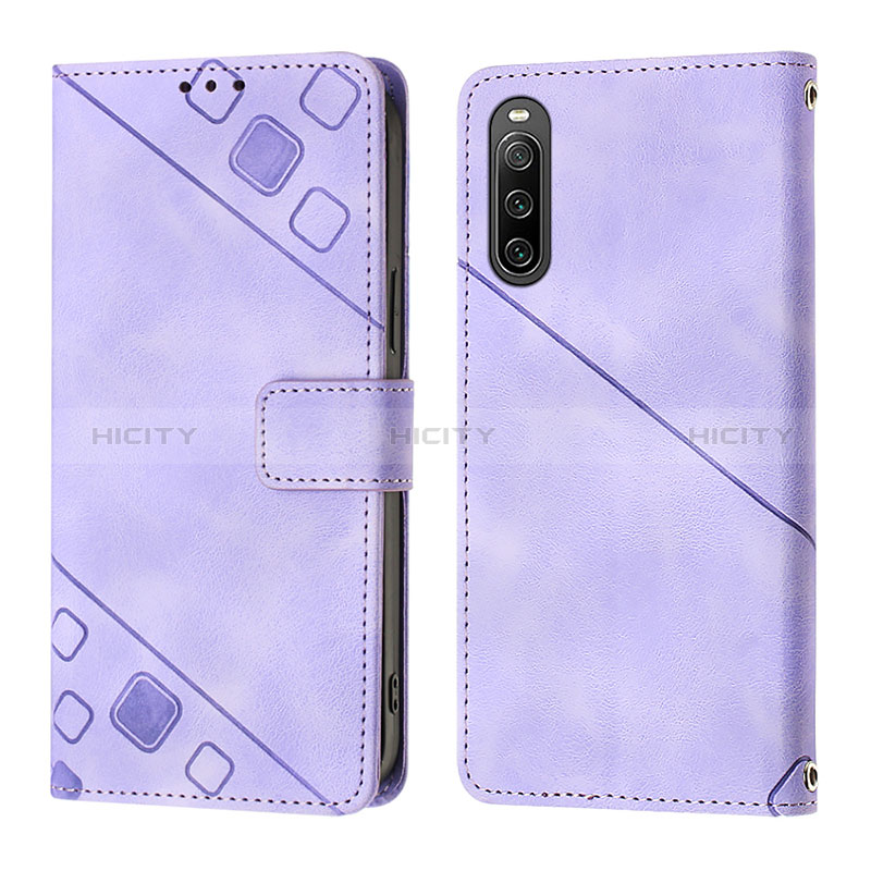 Custodia Portafoglio In Pelle Cover con Supporto YB1 per Sony Xperia 10 IV