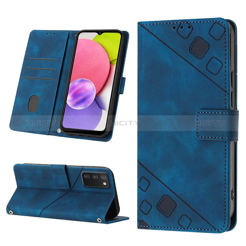 Custodia Portafoglio In Pelle Cover con Supporto YB2 per Samsung Galaxy A02s