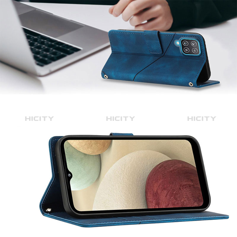 Custodia Portafoglio In Pelle Cover con Supporto YB2 per Samsung Galaxy A12 Nacho
