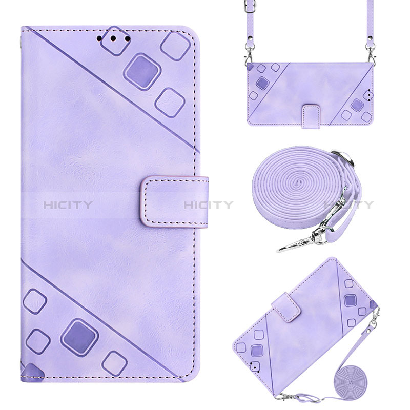 Custodia Portafoglio In Pelle Cover con Supporto YB2 per Samsung Galaxy A52 5G Viola