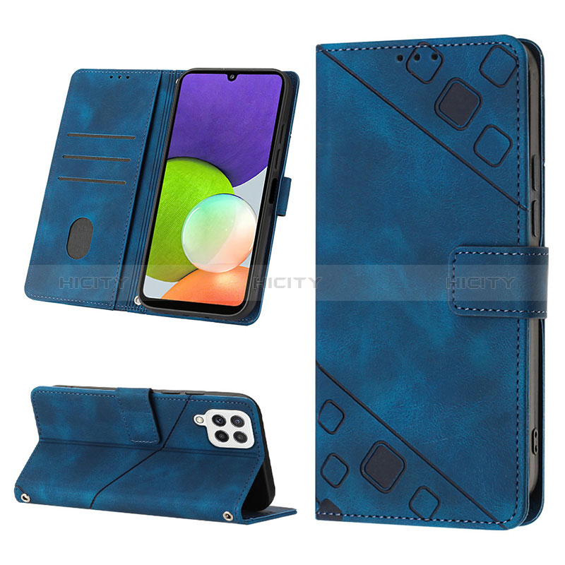 Custodia Portafoglio In Pelle Cover con Supporto YB2 per Samsung Galaxy M32 4G