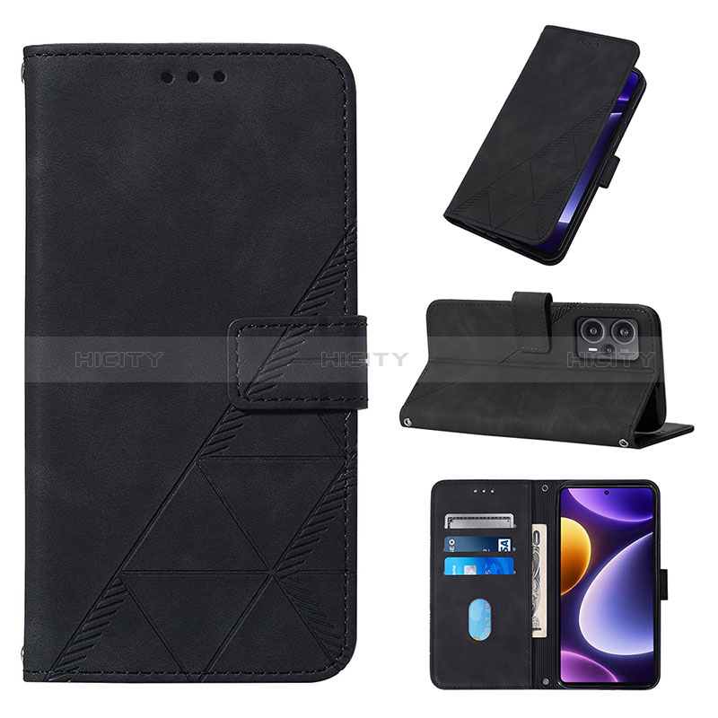 Custodia Portafoglio In Pelle Cover con Supporto YB2 per Xiaomi Poco F5 5G