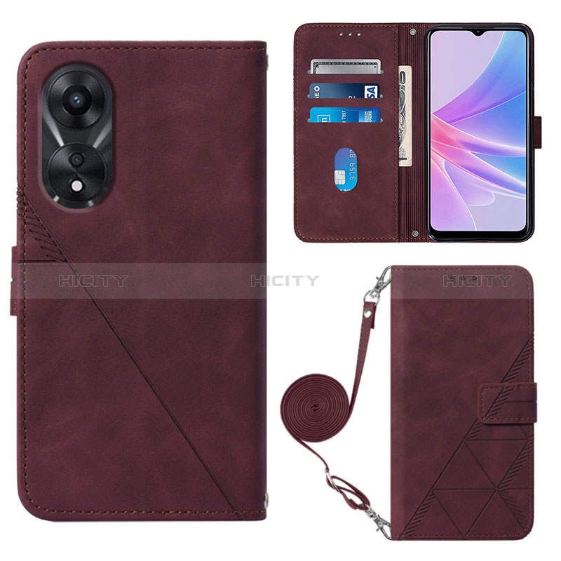 Custodia Portafoglio In Pelle Cover con Supporto YB3 per Oppo A78 5G