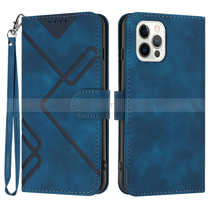 Custodia Portafoglio In Pelle Cover con Supporto YX1 per Apple iPhone 13 Pro Max Blu