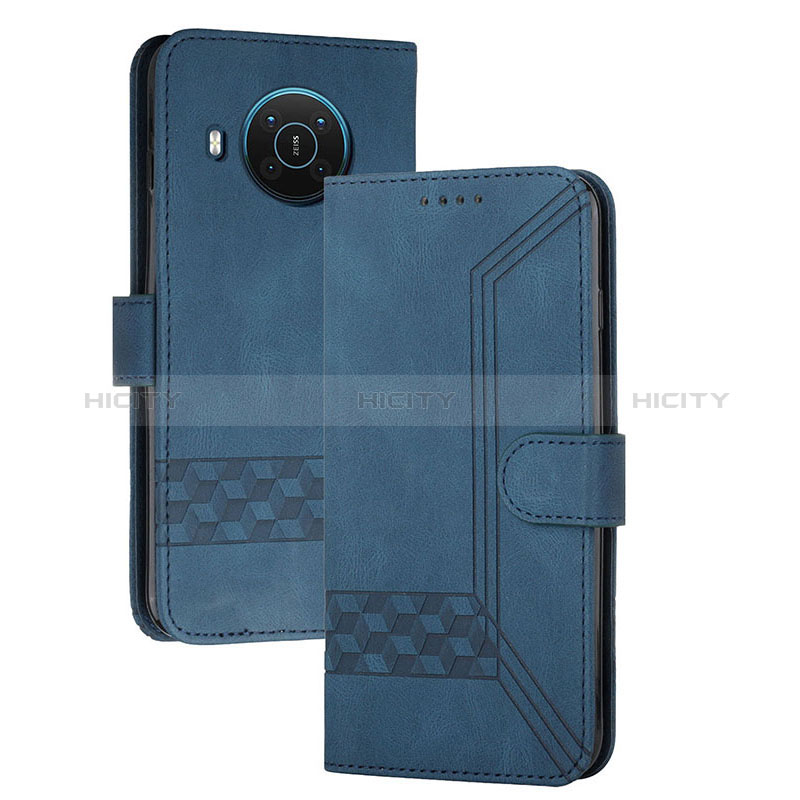 Custodia Portafoglio In Pelle Cover con Supporto YX2 per Nokia X20 Blu