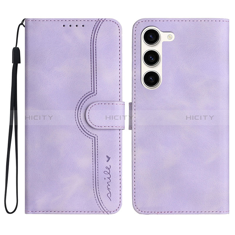 Custodia Portafoglio In Pelle Cover con Supporto YX2 per Samsung Galaxy S24 Plus 5G Viola