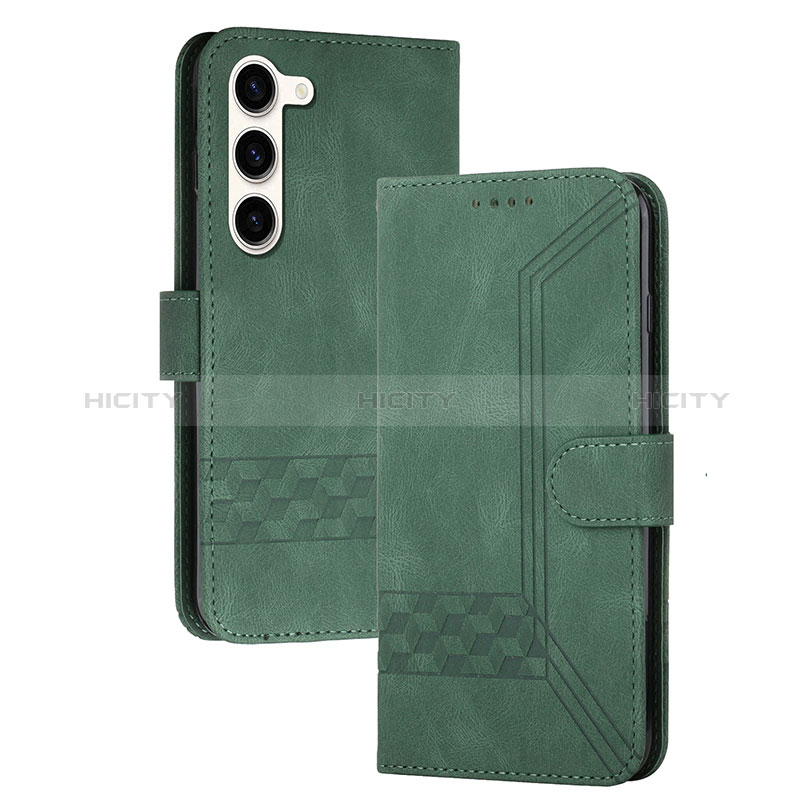 Custodia Portafoglio In Pelle Cover con Supporto YX4 per Samsung Galaxy S24 5G Verde