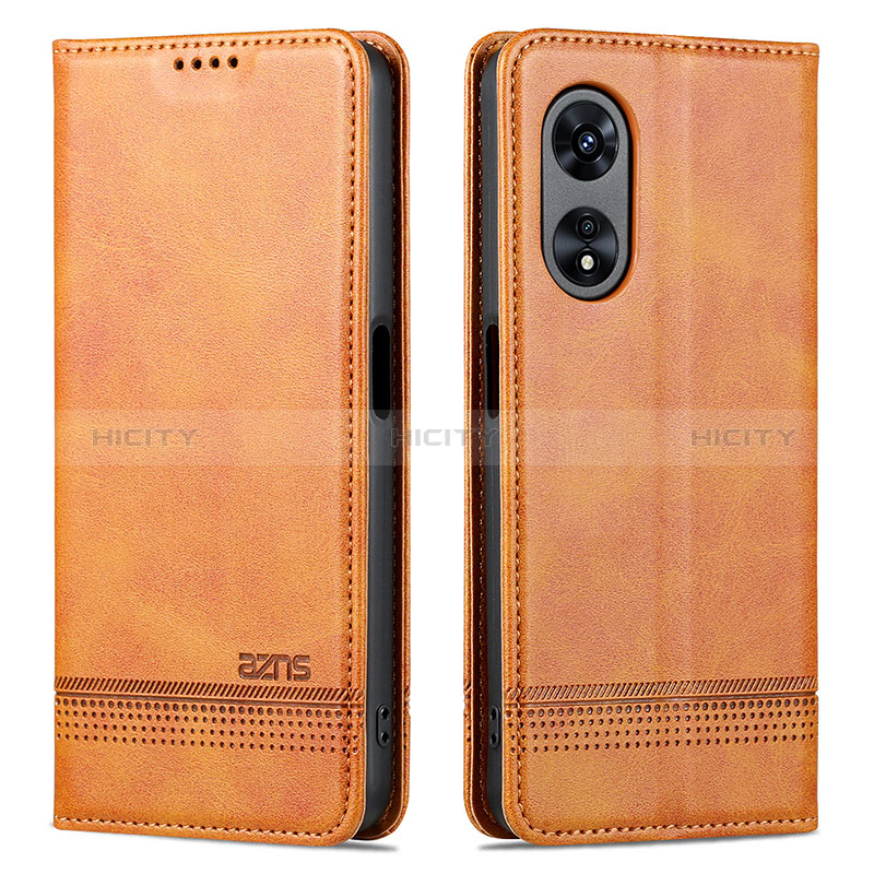 Custodia Portafoglio In Pelle Cover con Supporto YZ1 per Oppo A78 5G Marrone Chiaro