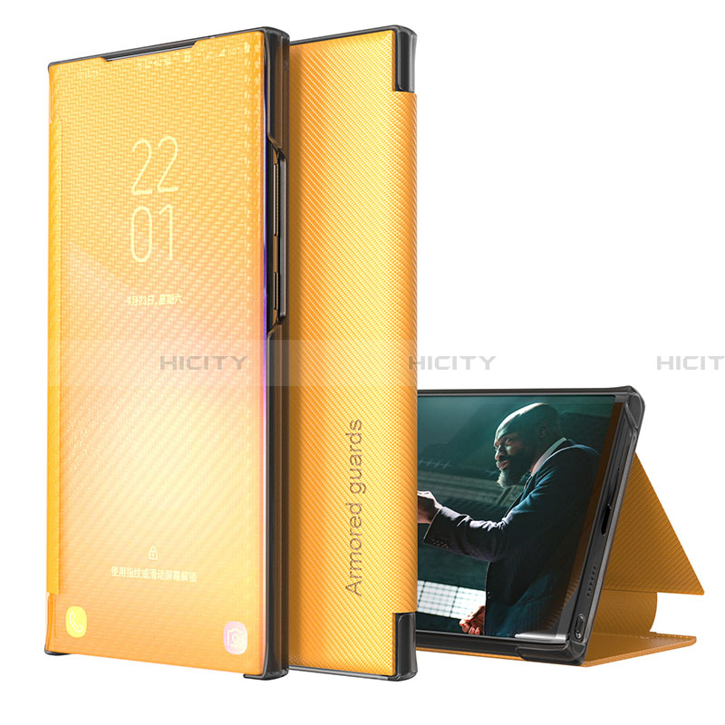 Custodia Portafoglio In Pelle Cover con Supporto ZL1 per Samsung Galaxy A32 5G Giallo