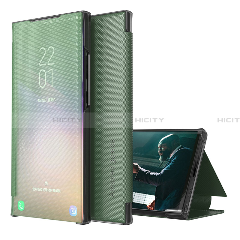 Custodia Portafoglio In Pelle Cover con Supporto ZL1 per Samsung Galaxy A32 5G Verde