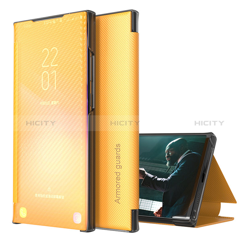 Custodia Portafoglio In Pelle Cover con Supporto ZL1 per Samsung Galaxy A50 Giallo