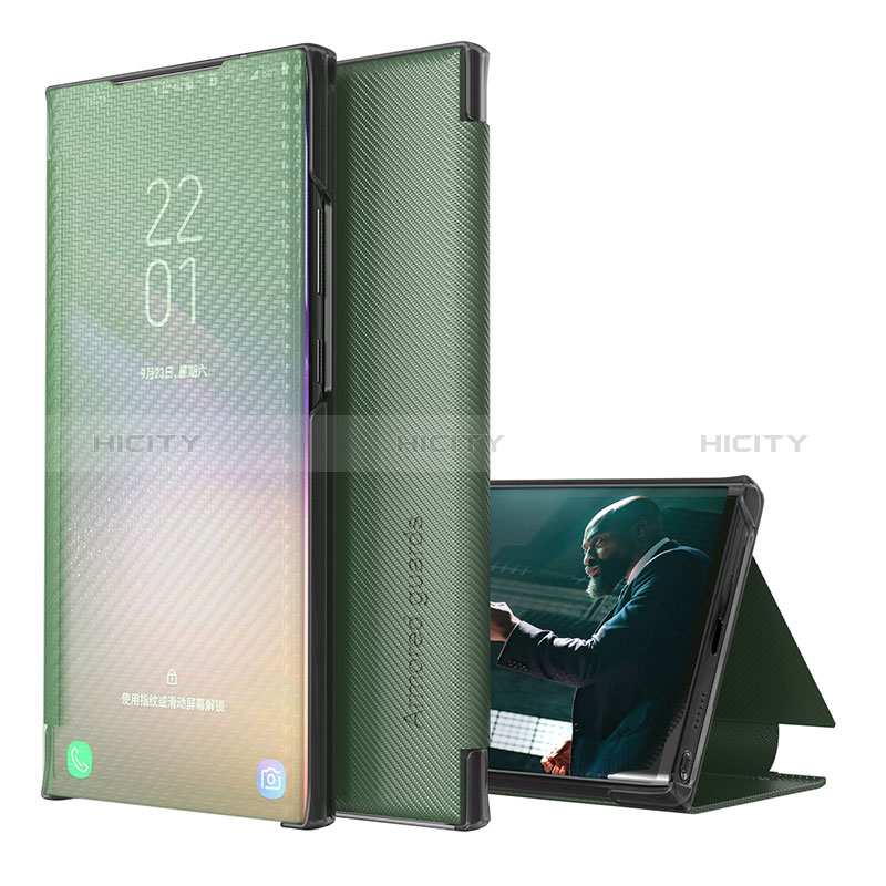 Custodia Portafoglio In Pelle Cover con Supporto ZL1 per Samsung Galaxy A50S Verde