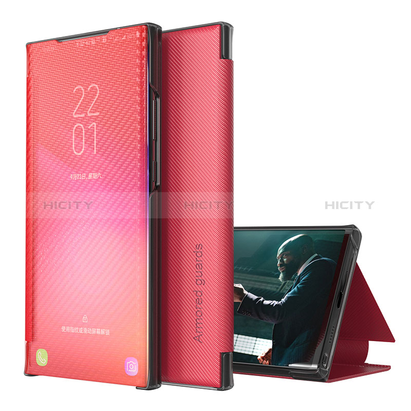 Custodia Portafoglio In Pelle Cover con Supporto ZL1 per Samsung Galaxy M31 Prime Edition Rosso
