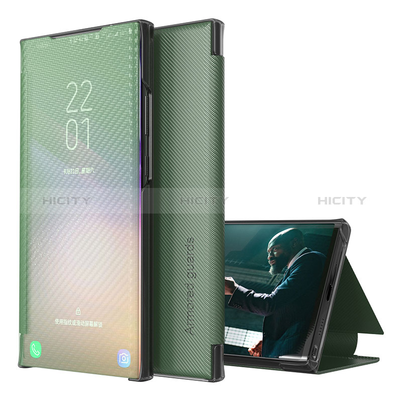 Custodia Portafoglio In Pelle Cover con Supporto ZL1 per Samsung Galaxy S20 5G Verde