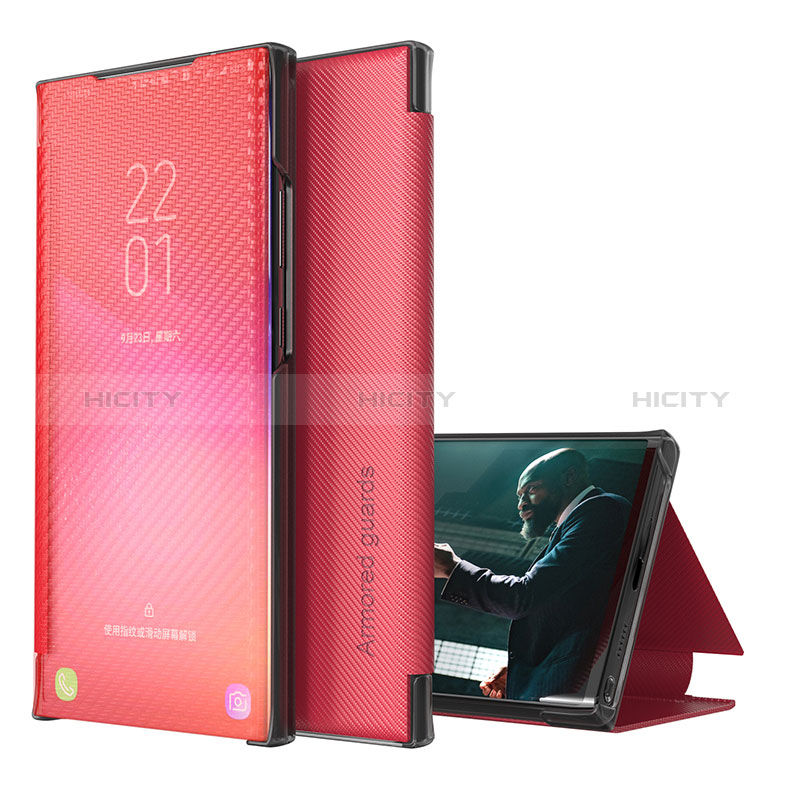 Custodia Portafoglio In Pelle Cover con Supporto ZL1 per Samsung Galaxy S20 Plus 5G Rosso