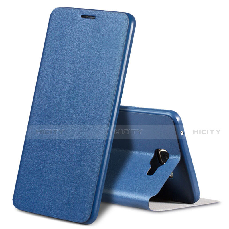 Custodia Portafoglio In Pelle Cover S01 con Supporto per Samsung Galaxy A9 Pro (2016) SM-A9100 Blu