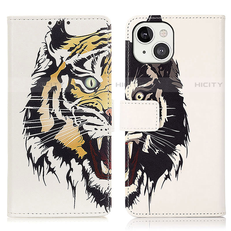 Custodia Portafoglio In Pelle Fantasia Modello Cover con Supporto A07 per Apple iPhone 14