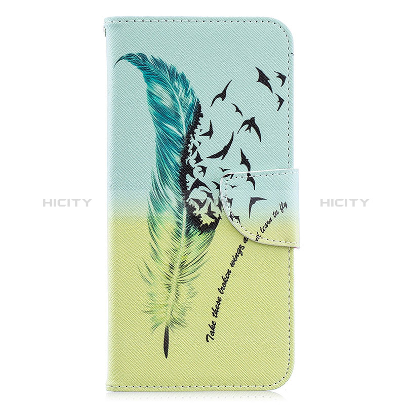 Custodia Portafoglio In Pelle Fantasia Modello Cover con Supporto B01F per Samsung Galaxy A70S Verde Pastello