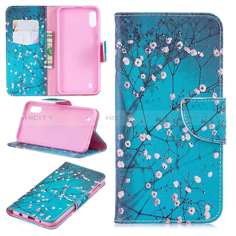 Custodia Portafoglio In Pelle Fantasia Modello Cover con Supporto B01F per Samsung Galaxy M10