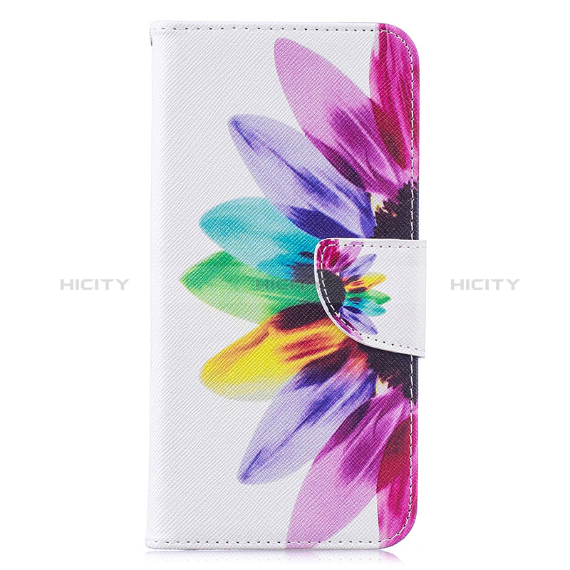 Custodia Portafoglio In Pelle Fantasia Modello Cover con Supporto B01F per Samsung Galaxy M20 Multicolore