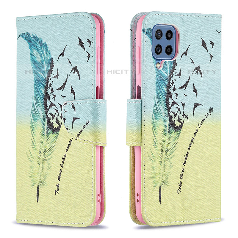 Custodia Portafoglio In Pelle Fantasia Modello Cover con Supporto B01F per Samsung Galaxy M32 4G