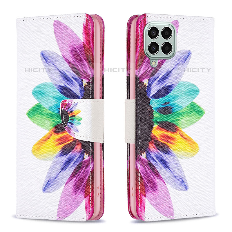 Custodia Portafoglio In Pelle Fantasia Modello Cover con Supporto B01F per Samsung Galaxy M33 5G