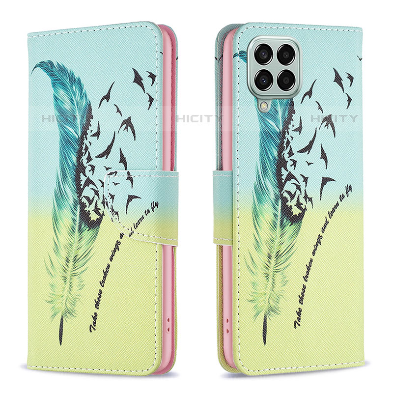 Custodia Portafoglio In Pelle Fantasia Modello Cover con Supporto B01F per Samsung Galaxy M33 5G