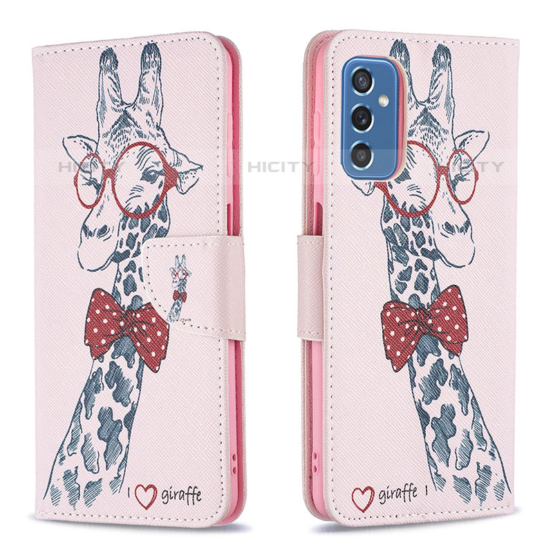 Custodia Portafoglio In Pelle Fantasia Modello Cover con Supporto B01F per Samsung Galaxy M52 5G