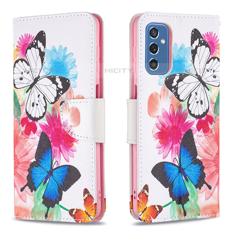 Custodia Portafoglio In Pelle Fantasia Modello Cover con Supporto B01F per Samsung Galaxy M52 5G