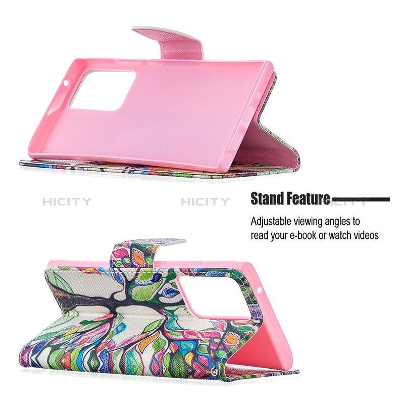 Custodia Portafoglio In Pelle Fantasia Modello Cover con Supporto B01F per Samsung Galaxy Note 20 Ultra 5G