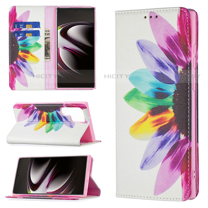 Custodia Portafoglio In Pelle Fantasia Modello Cover con Supporto B01F per Samsung Galaxy S21 Ultra 5G