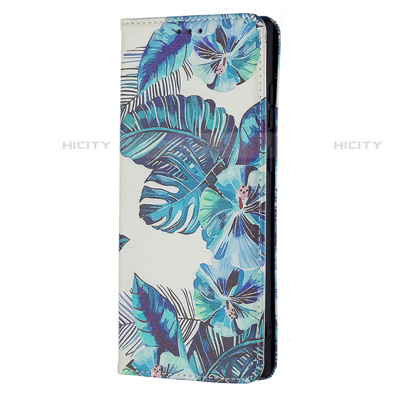 Custodia Portafoglio In Pelle Fantasia Modello Cover con Supporto B01F per Samsung Galaxy S21 Ultra 5G Cielo Blu