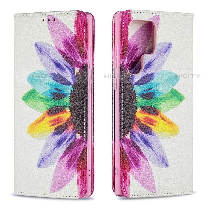 Custodia Portafoglio In Pelle Fantasia Modello Cover con Supporto B01F per Samsung Galaxy S22 Ultra 5G