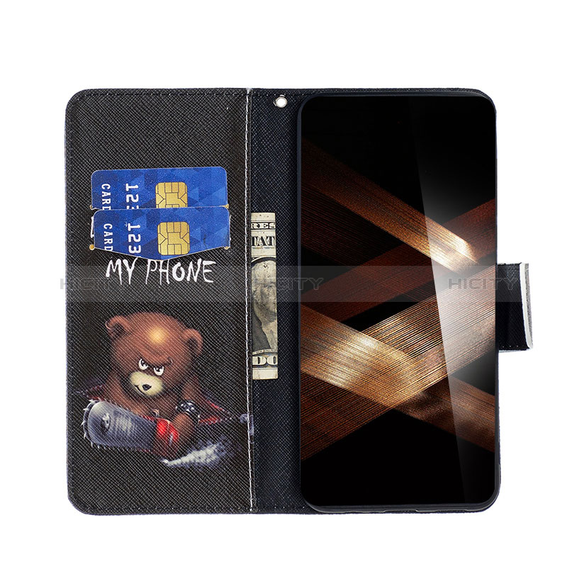 Custodia Portafoglio In Pelle Fantasia Modello Cover con Supporto B01F per Xiaomi Redmi Note 13 5G