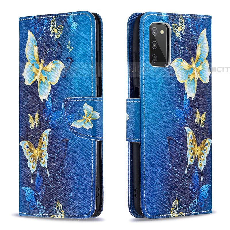 Custodia Portafoglio In Pelle Fantasia Modello Cover con Supporto B03F per Samsung Galaxy A03s