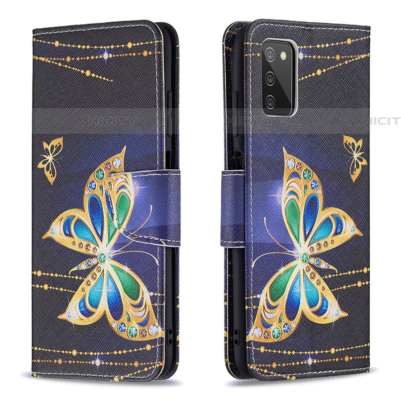 Custodia Portafoglio In Pelle Fantasia Modello Cover con Supporto B03F per Samsung Galaxy A03s