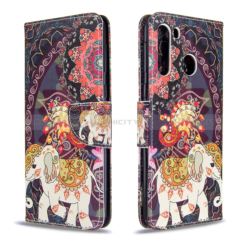 Custodia Portafoglio In Pelle Fantasia Modello Cover con Supporto B03F per Samsung Galaxy A21